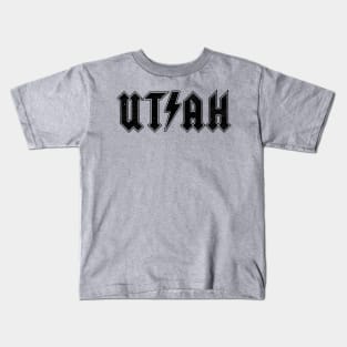 Utah - Rock and Roll Logo Kids T-Shirt